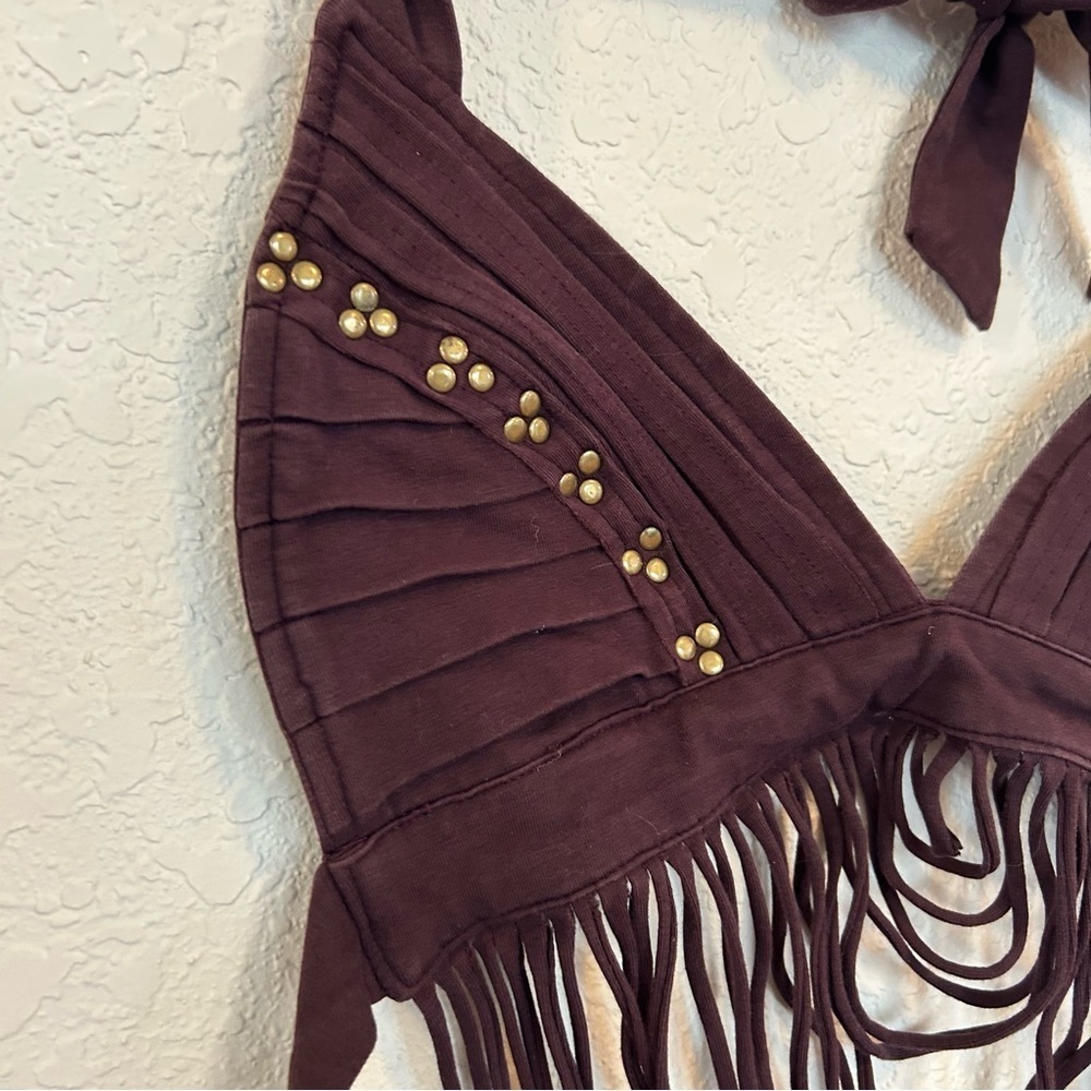 KayoAnimeClothing Xavi String Studs Bra maroon small - Picture 5 of 10